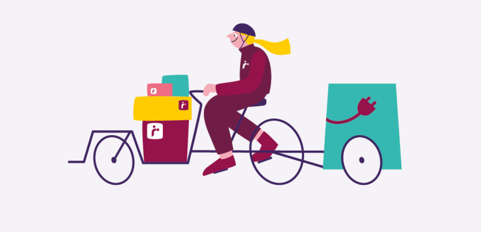 Illustratie van een elektrische fiets
